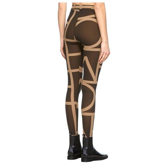 Totême Monogram Leggings Size Small Brown - Picture 2 of 12